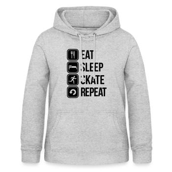 skate - Frauen Hoodie - Hellgrau meliert - Vorne - AI Model Female 172 light (172cm)
