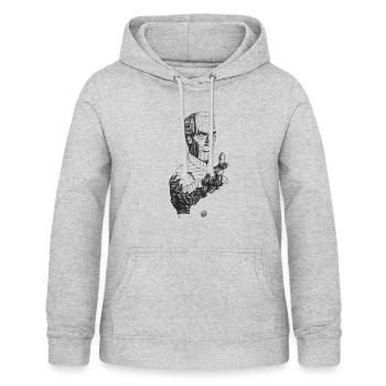GRAND TORINO - Frauen Hoodie - Hellgrau meliert - Vorne - AI Model Female 172 light (172cm)