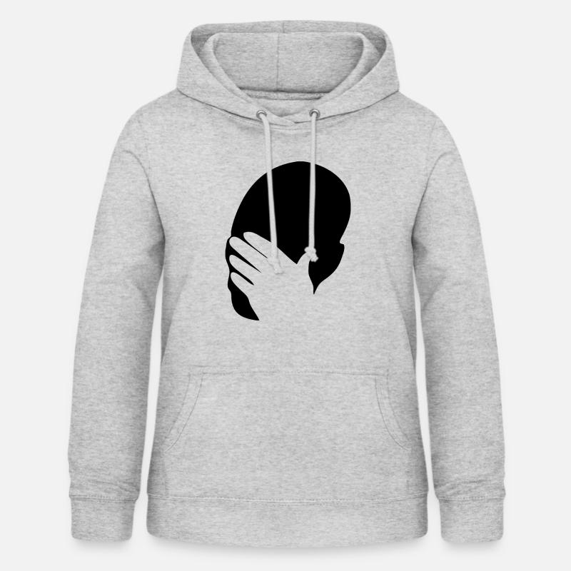 Facepalm Silhouette - Women's Hoodie - light heather grey