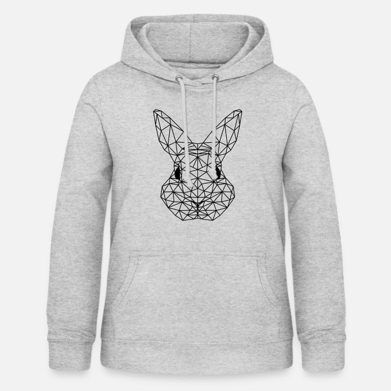 POLYGON bunny triangle easter bunny easter gift - Women's Hoodie - light heather grey