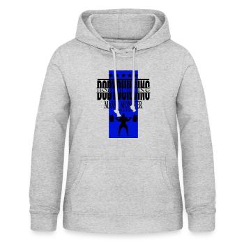 MASSE MONSTER Bodybuilding Gym Fitness - Frauen Hoodie - Hellgrau meliert - Vorne - AI Model Female 172 light (172cm)