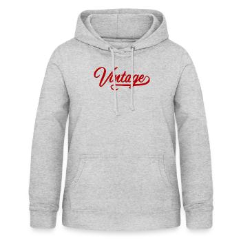 Vintage - Sweat à capuche Femme - gris clair chiné - Devant - AI Model Female 172 light (172cm)