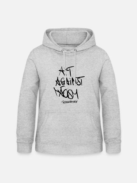 Art Against Racism - Frauen Hoodie - Hellgrau meliert