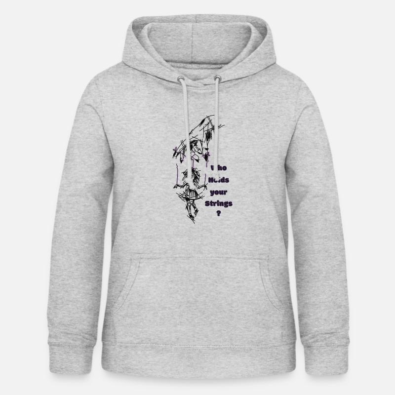 Marionnette - Sweat à capuche Femme - gris clair chiné
