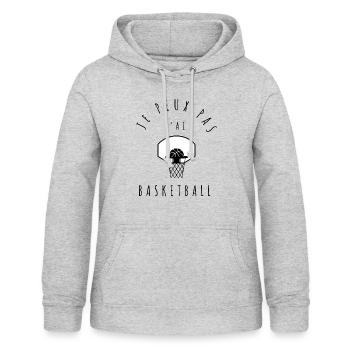 BASKETBALL - Je peux pas j'ai basketball - Sweat à capuche Femme - gris clair chiné - Devant - AI Model Female 172 light (172cm)