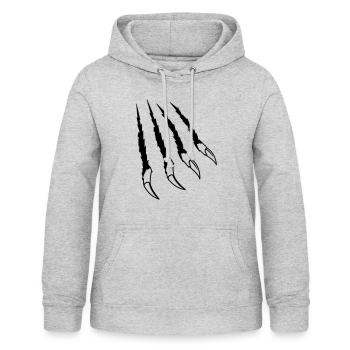 scars beast - Frauen Hoodie - Hellgrau meliert - Vorne - AI Model Female 172 light (172cm)