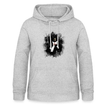 Templier à cheval - Sweat à capuche Femme - gris clair chiné - Devant - AI Model Female 172 light (172cm)