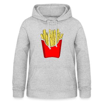 Pommes Fritten fries - Frauen Hoodie - Hellgrau meliert - Vorne - AI Model Female 172 light (172cm)
