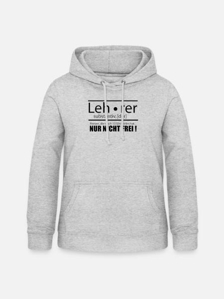 Lehrer Definition - Frauen Hoodie - Hellgrau meliert