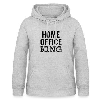 Home Office King - Frauen Hoodie - Hellgrau meliert - Vorne - AI Model Female 172 light (172cm)
