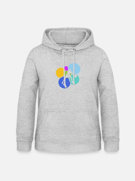 Basketballspieler BBall Hooping - Frauen Hoodie - Hellgrau meliert