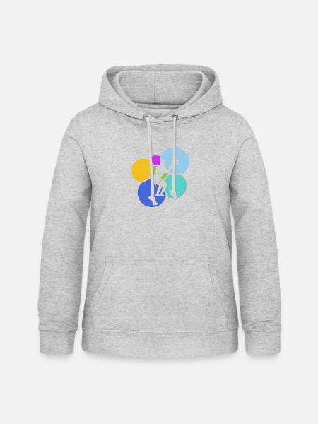 Lacrosse Intercrosse Crosse - Frauen Hoodie - Hellgrau meliert