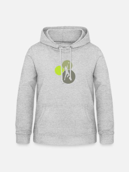 Volleyballer Beach - Frauen Hoodie - Hellgrau meliert