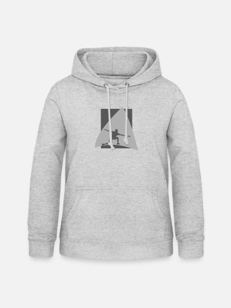 Badmintonschläger Badmintonschläger - Frauen Hoodie - Hellgrau meliert