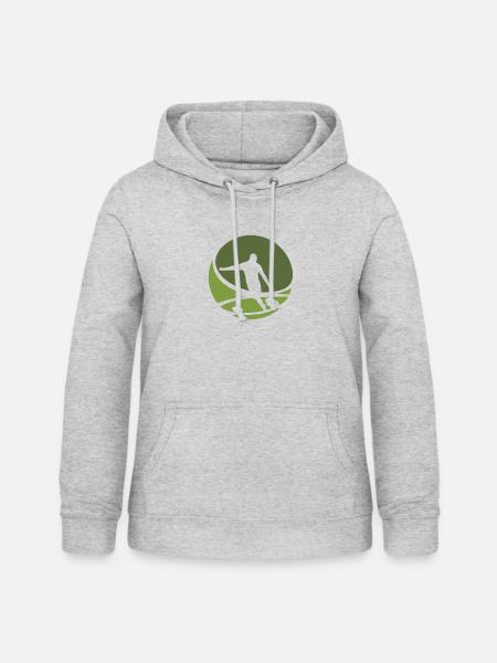 Fußballspieler Fußballspieler Fußball - Frauen Hoodie - Hellgrau meliert