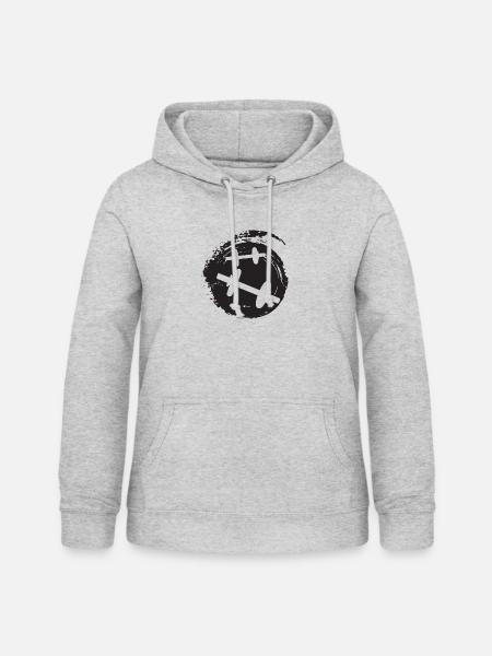 Kraftsport Bodybuilder - Frauen Hoodie - Hellgrau meliert
