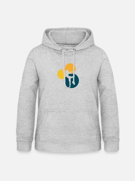 Power Meditation Pilates - Frauen Hoodie - Hellgrau meliert