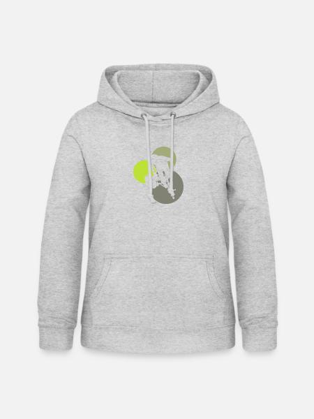 Downhill Trail - Frauen Hoodie - Hellgrau meliert