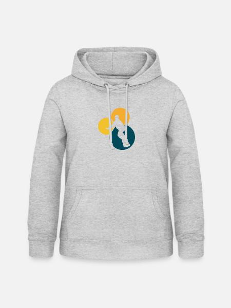 Snowboarding Snowboarding - Frauen Hoodie - Hellgrau meliert