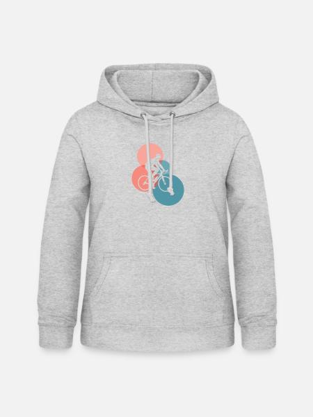 Cyclist Bicycle - Frauen Hoodie - Hellgrau meliert