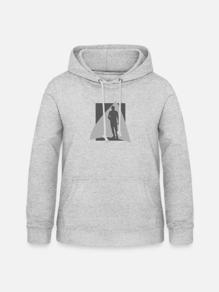 Boxer Boxkampf - Frauen Hoodie - Hellgrau meliert