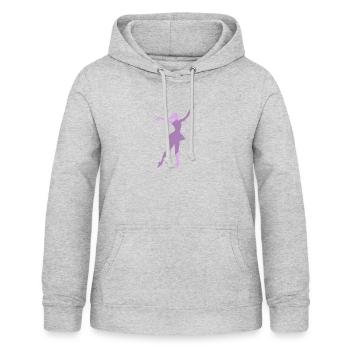 Ballett Tänzerin Ballett Tänzerin Balletttänzerin - Frauen Hoodie - Hellgrau meliert - Vorne - AI Model Female 172 light (172cm)