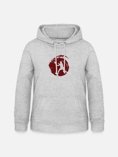 Squash Spieler Squashspieler Schläger - Frauen Hoodie - Hellgrau meliert