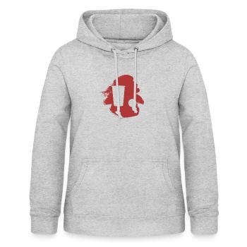 Partymonster Beerpong Party - Frauen Hoodie - Hellgrau meliert - Vorne - AI Model Female 172 light (172cm)