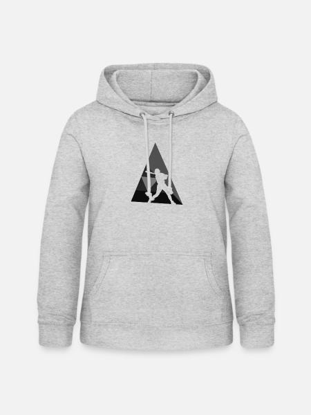 Softball Softball Baseball - Frauen Hoodie - Hellgrau meliert