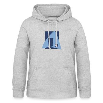 Partymonster Bierpong Bierpong - Frauen Hoodie - Hellgrau meliert - Vorne - AI Model Female 172 light (172cm)