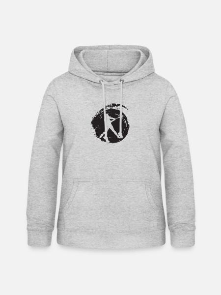 Baseball Baseball Softballspieler - Frauen Hoodie - Hellgrau meliert