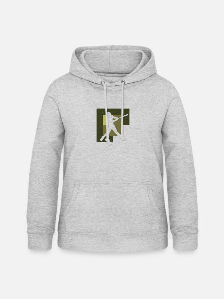 Softball Spieler Softball Baseball - Frauen Hoodie - Hellgrau meliert