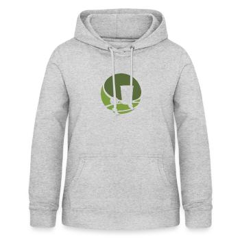 Partymonster Bier Beerpong - Frauen Hoodie - Hellgrau meliert - Vorne - AI Model Female 172 light (172cm)