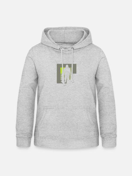 Big foot Lochness Lochness - Frauen Hoodie - Hellgrau meliert