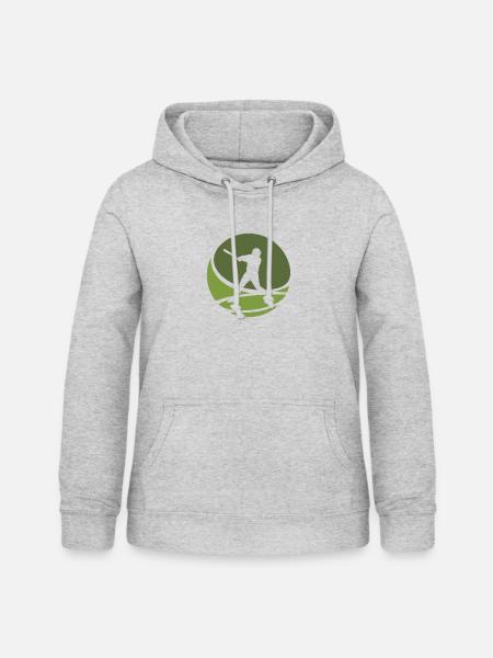 Softballspieler Pitcher Softballschläger - Frauen Hoodie - Hellgrau meliert