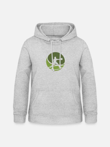 Schläger Schläger Squash Schläger - Frauen Hoodie - Hellgrau meliert