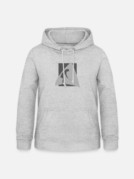 Golfball Golfer - Frauen Hoodie - Hellgrau meliert