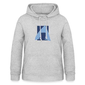 Internet Computer Computerarbeit - Frauen Hoodie - Hellgrau meliert - Vorne - AI Model Female 172 light (172cm)