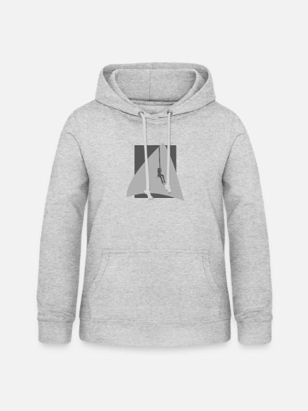 Bergsteiger Felsklettern Klettern - Frauen Hoodie - Hellgrau meliert
