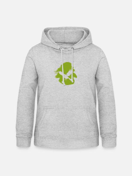 Fliegen Birds Vogelschwarm - Frauen Hoodie - Hellgrau meliert