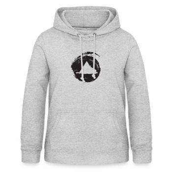 Haus Haus Glamping - Frauen Hoodie - Hellgrau meliert - Vorne - AI Model Female 172 light (172cm)