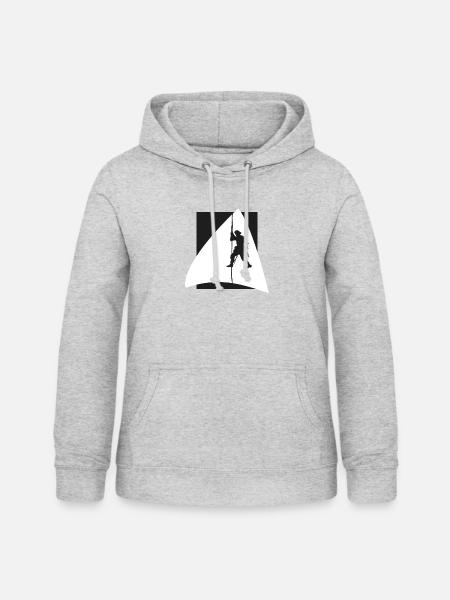 Bergsteiger Alpinist Bergsteiger - Frauen Hoodie - Hellgrau meliert