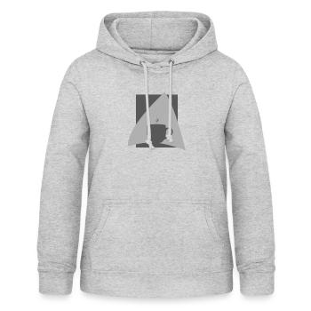 Kaffeebohne Cappuccino Espresso - Frauen Hoodie - Hellgrau meliert - Vorne - AI Model Female 172 light (172cm)