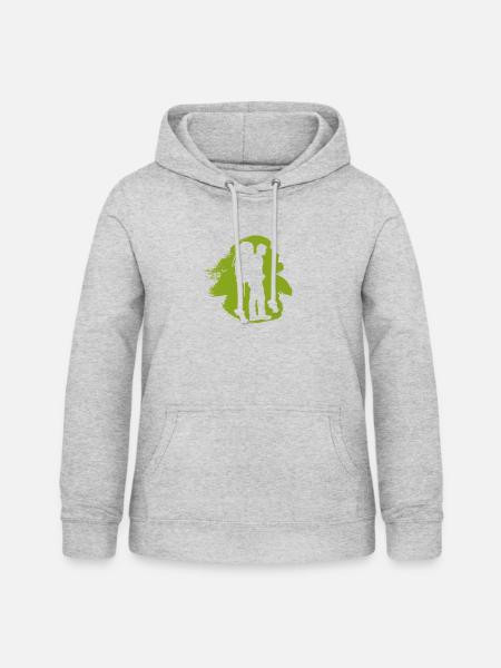 Rucksack Backpacking Backpacking - Frauen Hoodie - Hellgrau meliert