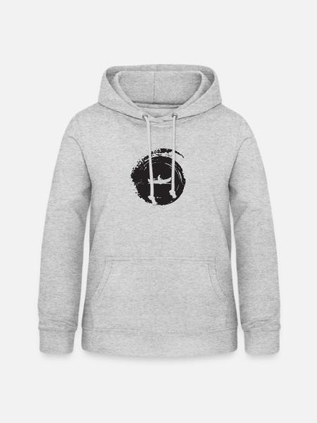 Kajak Paddeln Ruder - Frauen Hoodie - Hellgrau meliert