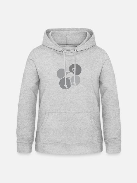 Flamenco Exotisch Wasservogel - Frauen Hoodie - Hellgrau meliert