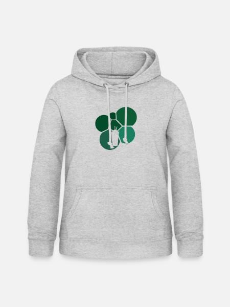 Tee Bubbletee Boba - Frauen Hoodie - Hellgrau meliert