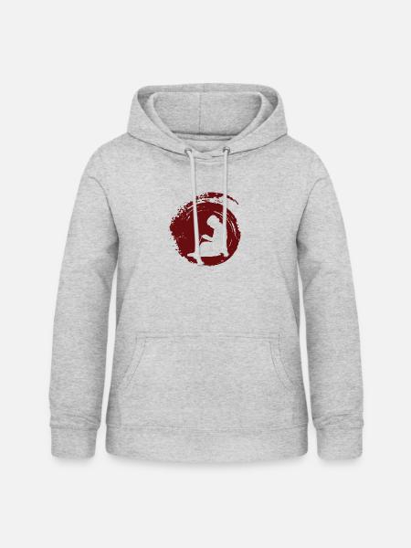 Nähen Faden Crochet - Frauen Hoodie - Hellgrau meliert