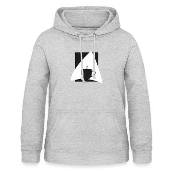 Kaffeebohne Cappuccino Koffein - Frauen Hoodie - Hellgrau meliert - Vorne - AI Model Female 172 light (172cm)