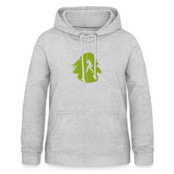 Bergsteigen Bergsteiger Felsklettern - Frauen Hoodie - Hellgrau meliert - Vorne - AI Model Female 172 light (172cm)